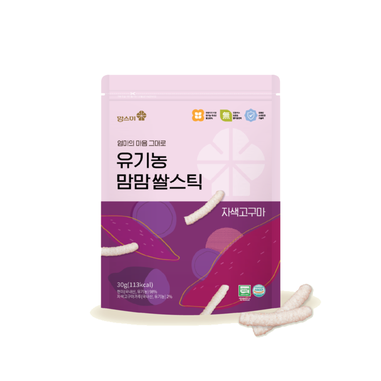 Momsmi MomMom Organic Rice Stick (Purple Sweet Potato)