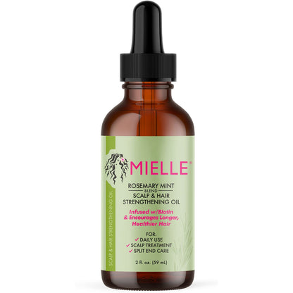 MIELLE Rosemary Mint Scalp & Hair Strengthen Oil (2oz)