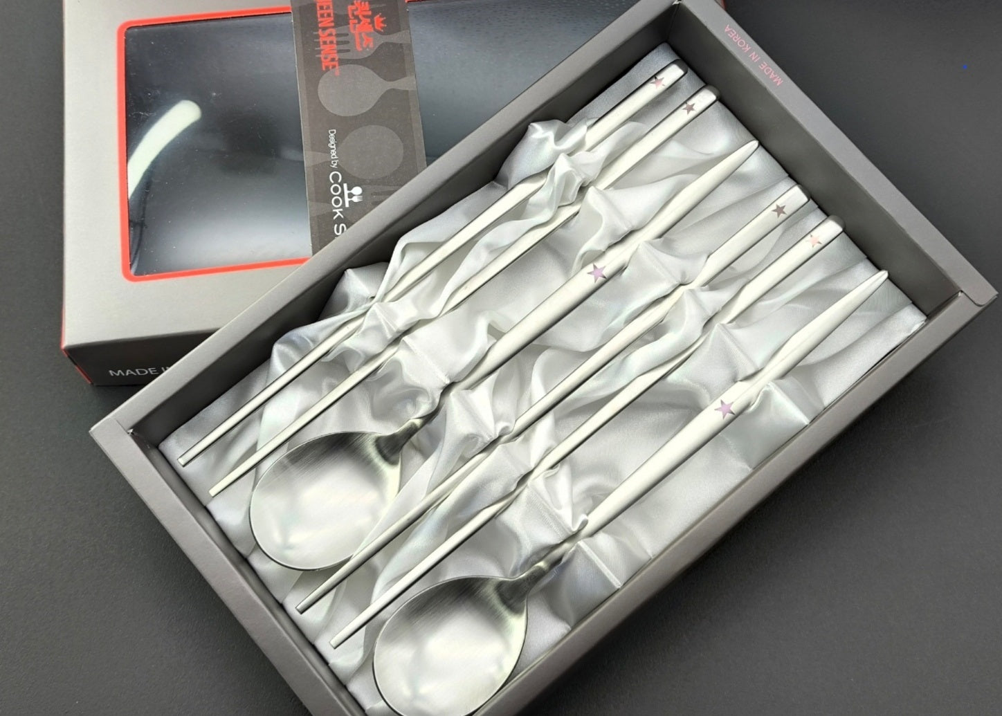 Star Pattern Spoon & Chopsticks Set