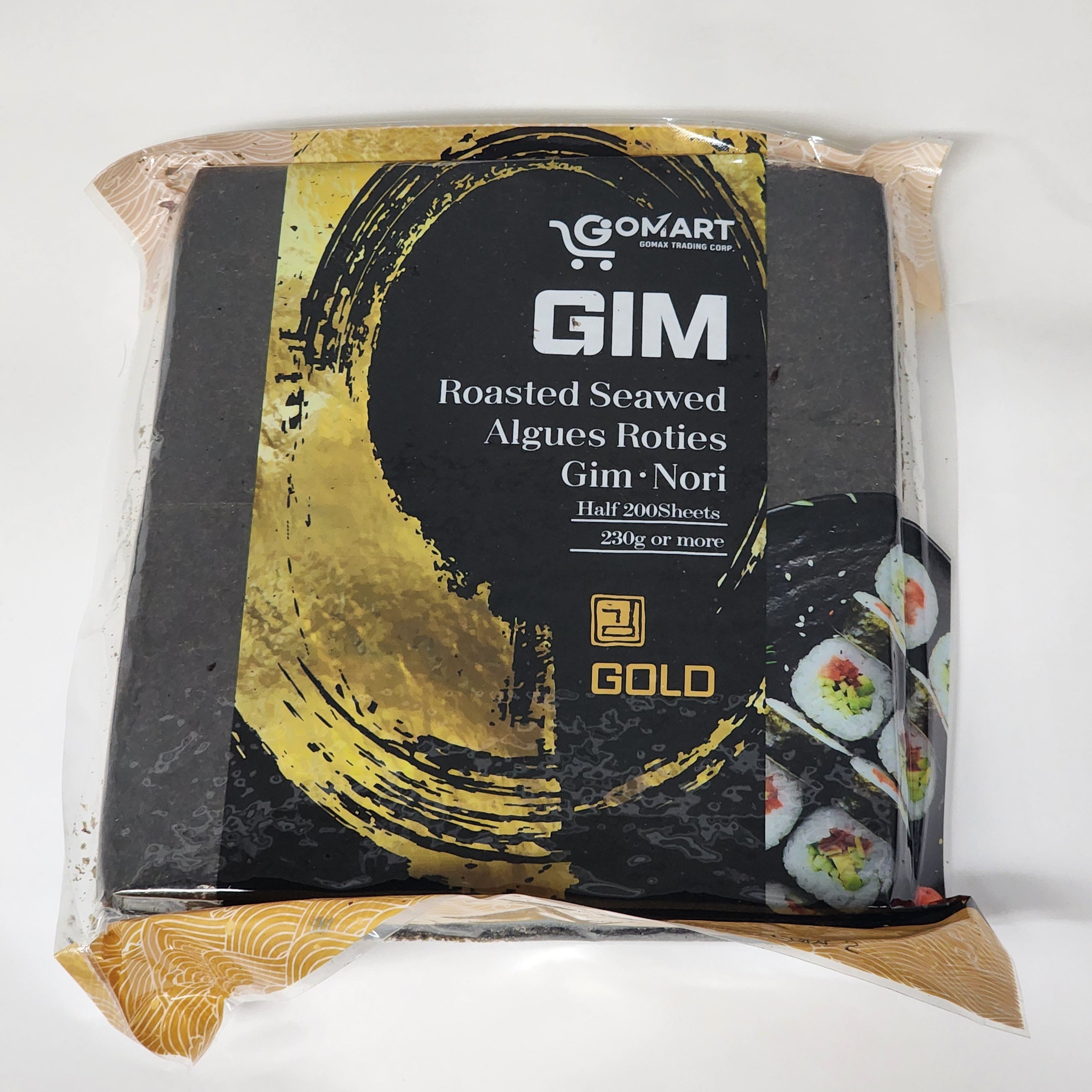 GoMart Seaweed (Half: 200 Sheets)