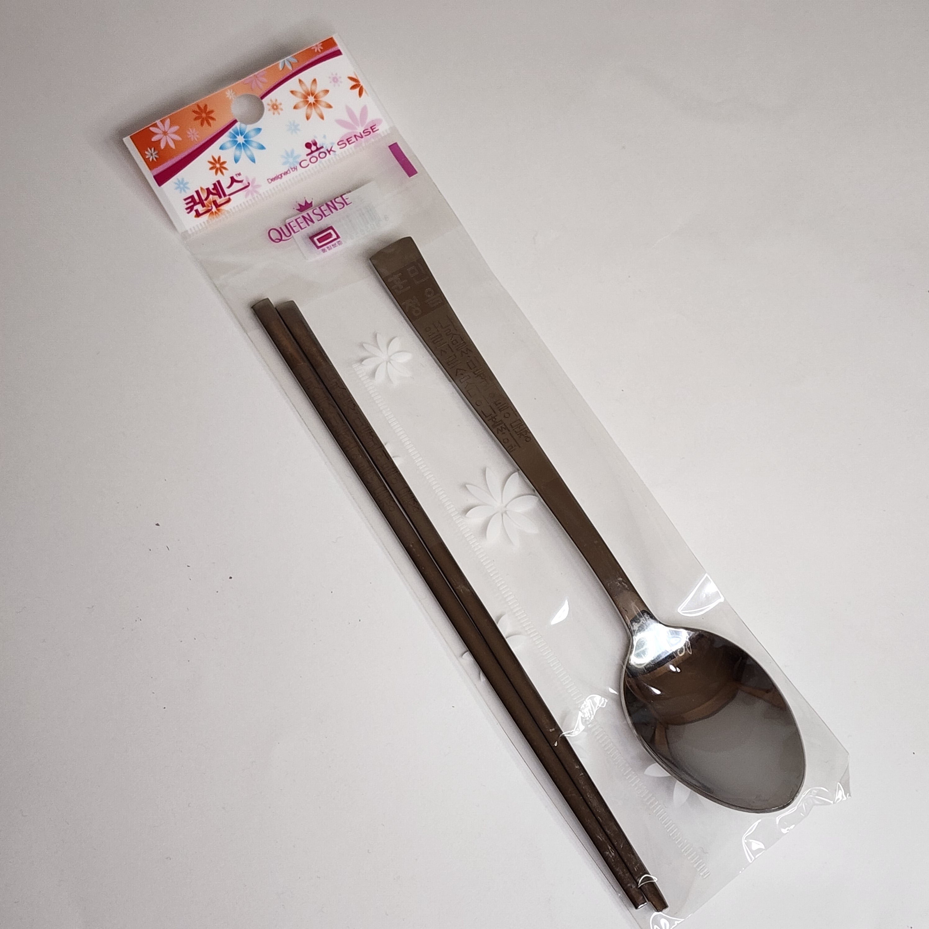 [Queen Sense] Hunminjeongeum Stainless Steel Chopsticks & Spoon (2 Size)