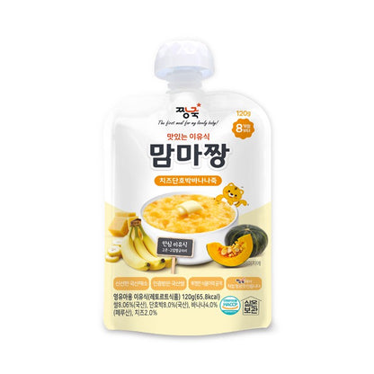 Jjangjug Baby Food (Cheese, Sweet Pumpkin & Banana)