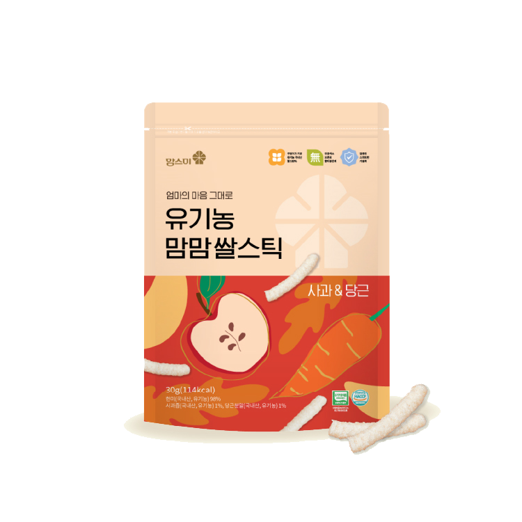 Momsmi MomMom Organic Rice Stick (Apple & carrot)